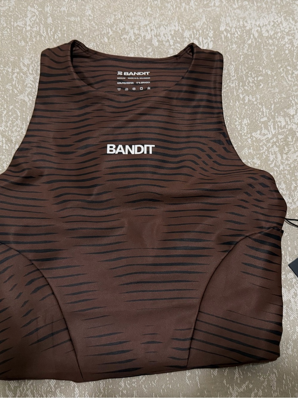 Bandit Women's Brown Striped Athletic Tank Top